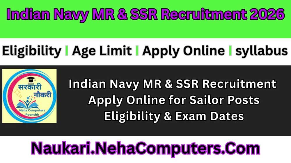 Indian Navy MR & SSR Recruitment 2026