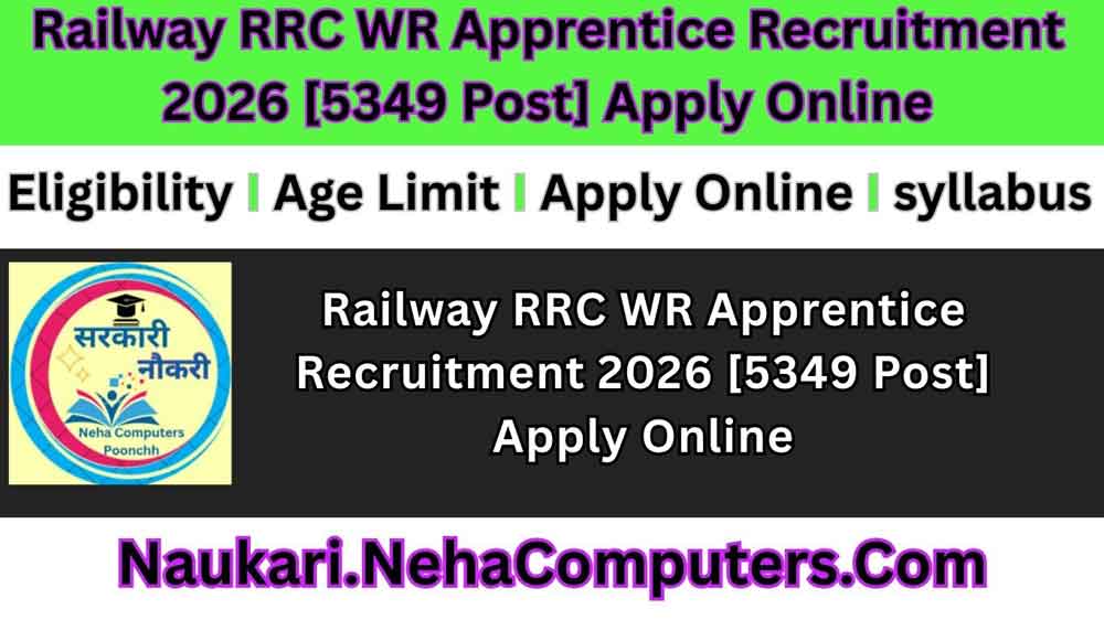 Railway RRC WR Apprentice Recruitment 2026 [5349 Post] Apply Online