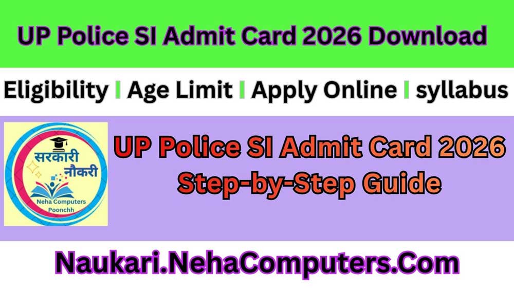UP Police SI Admit Card 2026 Download Online